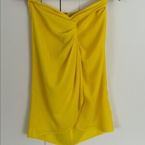 💛 BLESSED ARE THE MEEK yellow twist skirt size 3 💛